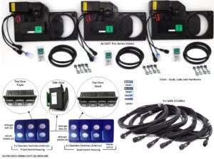 Pro-Series S3VT Drain Master Kit 3 Valves, 1 Triple Switch Housing 3 Operator Switches (Interior), 1 Quad Switch Housing 3 Operator Switches (Exterior), 1 Master Switch