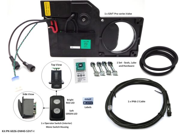 Pro-Series S3VT Drain Master Kit 1 valve 1 Operator switch (Interior) in Mono Switch Housing