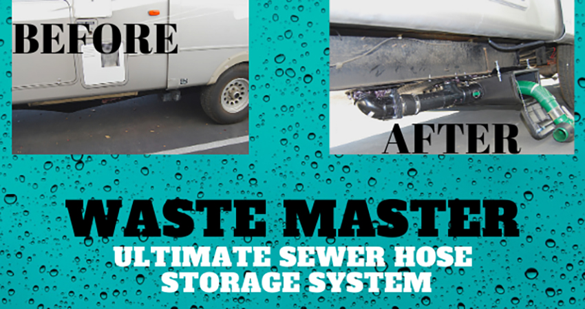 Waste Master Ultimate Sewer Hose Storage System Before and After